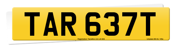 Registration number TAR 637T